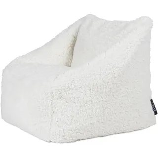 icon Sitzsack Flauschig für Kinder , Creme , Kunststoff , 100 L , 55x44x55 cm , Hergestellt in Deutschland , Wohnzimmer, Sessel, Sitzsäcke, Kindersitzsäcke