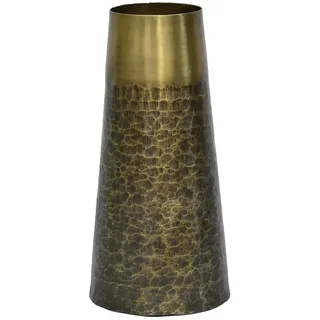 Tischvase aus Messing in antikem Gold, 19 x 39 cm