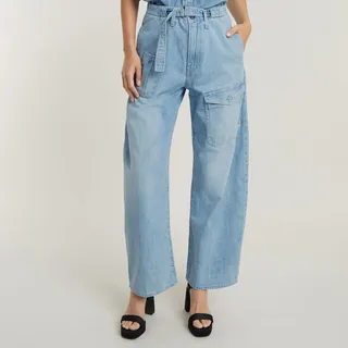 G-Star für Damen. D24361-D252-G342 Jeans Belted Loose Cargohose - Sun Faded Blue Mist - 28 - 32