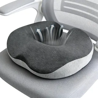 KINDLUME Orthopädisches Sitzkissen, Hämorrhoiden Sitzkissen, Anti-Dekubitus Sitzkissens, mit Memory Schaum, Abnehmbarem Bezug, für Büro, Auto, Rollstuhl und Zuhause