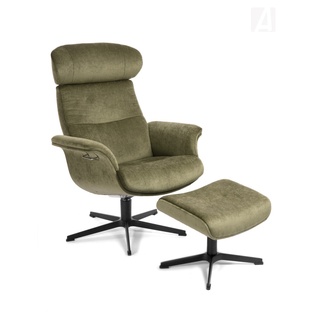 CONFORM Relaxsessel TIMEOUT mit Alu-Fuß schwarz, PERON Olive