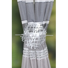 Bild RAFFHALTER AUS METALL-ABSTRAKT, silber, 18 x 2 cm, 1-Einheiten