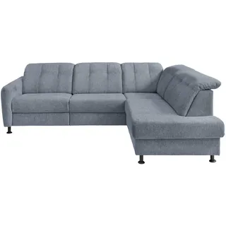 Livetastic Ecksofa , Hellblau , Textil , Uni , L-Form , 270x198 cm , Made in Europe , seitenverkehrt erhältlich, Rücken echt, motorische Relaxfunktion, Herz-Waage-Funktion, USB-C-Anschluss , Wohnzimmer, Sofas & Couches, Wohnlandschaften, Ecksofas