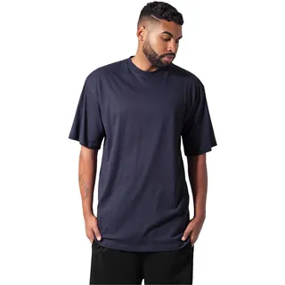 URBAN CLASSICS Tall Tee, Oversized T-Shirt für Männer, Baumwolle, gerippter Rundhals, navy,