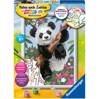 Ravensburger Malen nach Zahlen 20161 - Süßer Pandabär - Kinder ab 9 Jahren