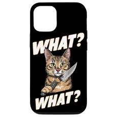 Hülle für iPhone 15 Halloween Katze Messer Design Witzige Tier Katzen