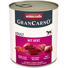 animonda GranCarno Adult Hundefutter nass, Nassfutter für erwachsene Hunde, mit Herz 6 x 800g