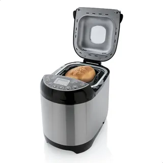 Brabantia Brotbackmaschine, Brotbacker, 19 Programme | 15 Stunden Verzögerungstimer, Warmhaltefunktion, 3 Bräunungsstufen, Geeignet für Diäten und Allergien, Edelstahl, BBEK1114