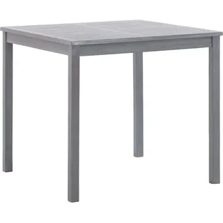 vidaXL Gartentisch Grau 80x80x74 cm Massivholz Akazie - Grau