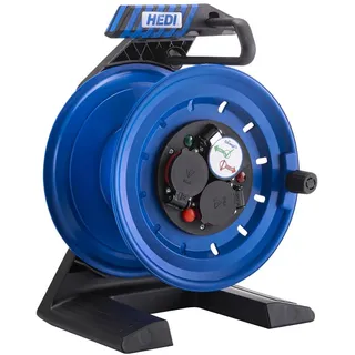 Hedi Vollkunststoff-Kabelleertrommel Generation 7 Companion - 3 x Schuko-Steckdosen 230 V - 40 m Kabel