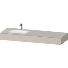 Duravit Qatego Einbauwaschtisch mit Konsole, 1600x550x170mm, Becken links, QA46930, Farbe: Taupe Matt