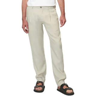 Marc OߴPolo Herren Leinenhose mit elastischem Bund lang, Beige (Gray Silk), W36/L30