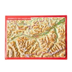 Georelief 3D Reliefpostkarte Innsbruck und Umgebung - One Size