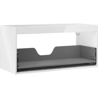 Mexen Box-A Korpus des Waschtischunterschranks 100 cm, 1 Schublade, Weiß Hochglanz - 91AX0-1000-470-1-00 - Weiß