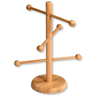 KESPER | Brez'n- und Wurstständer, 6-armig, Material: Bambus, Maße: Ø 15 cm/Höhe: 37 cm, Farbe: Braun | 58615