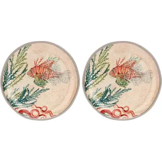 Rose & Tulipani Sea Life Obst-Teller, 2er-Set