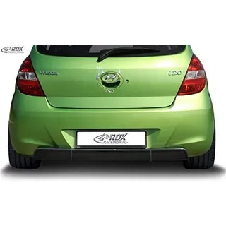 RDX Racedesign Heckschürzenansatz 'Diffuser' kompatibel mit Hyundai i20 PB/PBT 2008-2012 (ABS Schwarz glänzend)