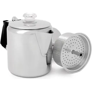 GSI Outdoors Glacier Kaffeekanne aus Edelstahl mit Silikongriff