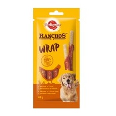 3x40g Pui Ranchos Wrap Pedigree Snackuri câini