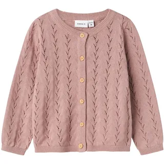 NAME IT Mädchen Nmfbanni Ls Knit Card Noos Strickjacke, Deauville mauve), 56, EU