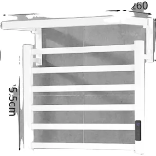 Handtuchhalter, Wandmontage, Thermostatheizung, Weiß 5855 Rechts, EU