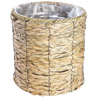 GILDE 2er Set Übertopf Jelena aus Seegras - naturfarben - Höhe 35 cm - Ø 33 cm - Dekotöpfe