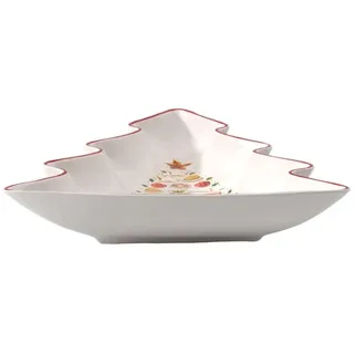 Villeroy & Boch Winter Bakery Delight Schale Rot, Mikrowellensicher, Weihnachtsgeschirr, Tannenbaum Schale Weihnachten, Geschirr