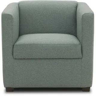 DOMO. collection Sessel Bob FK, kleiner Retro-Sessel mit Armlehnen und Federkern, Polstersessel, Cocktailsessel, Loungesessel, 73 x 75 x 69 cm (BxTxH), Webstoff in mint grün