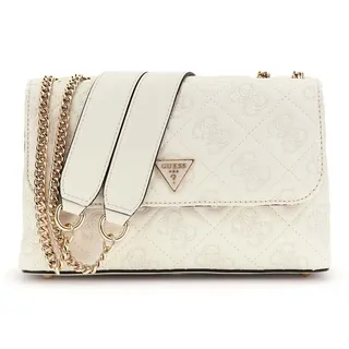 GUESS Schultertasche Adelasia Convertible Xbody Flap Bag Creme White