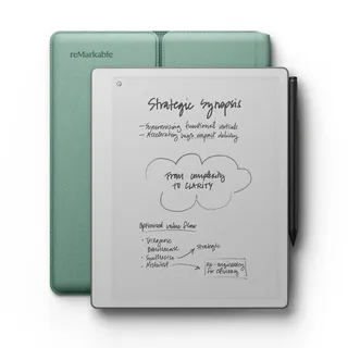 reMarkable Paper Pure mit Marker Plus und Sleeve Folio – Nebelgrün | 10,3-Zoll-Papier-Tablet mit Schwarz-Weiß-Display, digitales e-ink Notizbuch zum Denken, Schreiben und Lesen