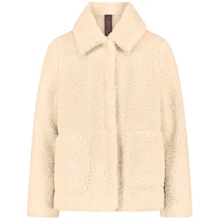 Plüschjacke CARTOON "Plüschjacke mit Kragen", Damen, Gr. 46, beige, Obermaterial: 100% Polyester PES., Jacken Plüschjacke