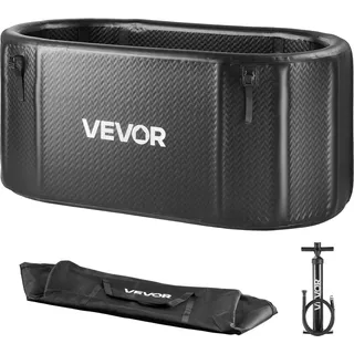 Vevor Eisbadewanne Aufblasbar 150 x 80 x 76 cm Schwarz