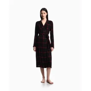 Emporio Armani für Damen. EW001988_AF15370 Bata Nachtwäsche Morgenmantel schwarz (XL), Heimtextilien, Viskose, Langarm