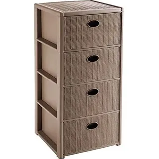 stefanplast Elegance Kommode 4 Schubladen, taupe