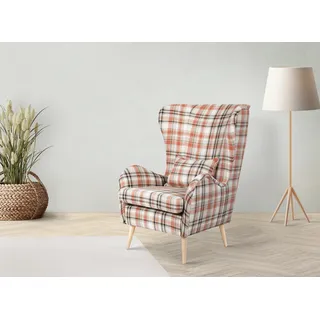 Home Affaire Sessel HOME AFFAIRE "Charles Ohrensessel", beige, B:78cm H:118cm T:94cm, 100% Polyester, Sessel, Sessel, groß und gemütlich in modernem Design