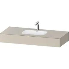 Duravit Qatego Einbauwaschtisch mit Konsole, 1200x550x170mm, QA46920, Farbe: taupe supermatt