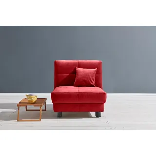 ell + ell Schlafsofa "Tilda" Breite 85 cm, inkl. 1 Zierkissen, rot