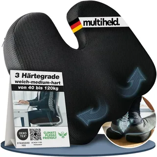 multiheld Sitzkissen orthopädisch Memory Foam – Medium 60–90 kg | Steißbeinkissen zur Druckentlastung beim langen Sitzen – für Bürostuhl, Auto & Homeoffice, ergonomisch, medium 60–90 kg