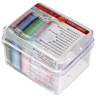Gütermann - Transparent (94x62x78mm) Nähen Faden Lagerung Kasten für 12 Spulen - 1 Stück