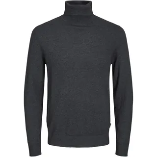 JACK & JONES Emil Knit Rollkragenpullover | Dark Grey melange), | XL,