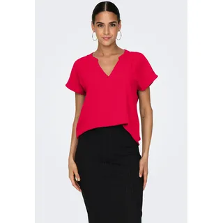 Jdy Shirtbluse JDYLION S/S TOP WVN NOOS rot 34