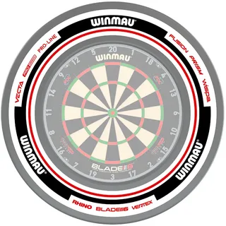 WINMAU Dartscheibe Schutzring – Advance Weiß & Rot Dart Surround