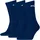 kurze Unisex-Crew-Socken 3er Pack Blau 42