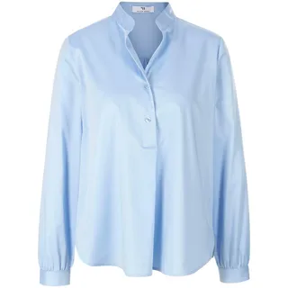 Bluse Stehkragen Peter Hahn blau