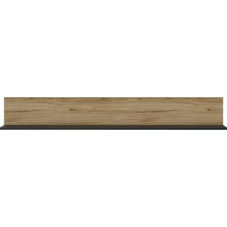 Wandboard HOME AFFAIRE "Novena", catania eiche, schwarz, B:160cm H:22,6cm T:20cm, Holzwerkstoff, Regale, Wandboard, Breite 160cm
