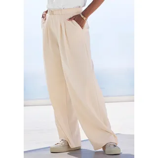 LASCANA Schlupfhose "aus bügelfreier Ware mit weitem Bein" Sommerhose, sommerlich elegant, Business chic, beige