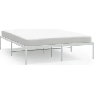 vidaXL Bettgestell Metall Weiß 140x200 cm - Weiß