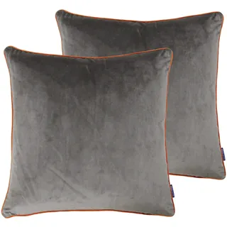 Paoletti Meridian Twin Pack-Feder gefüllte Kissen, Polyester, Mokka/Kürbis, 55 x 55cm, 2