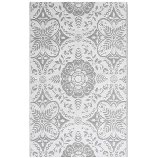vidaXL Outdoor-Teppich ARAKIL Hellgrau 140x200 cm PP