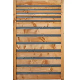 Zaun Teilelement Twist 90 x 135 cm Bicolor kirschbaum-anthrazit